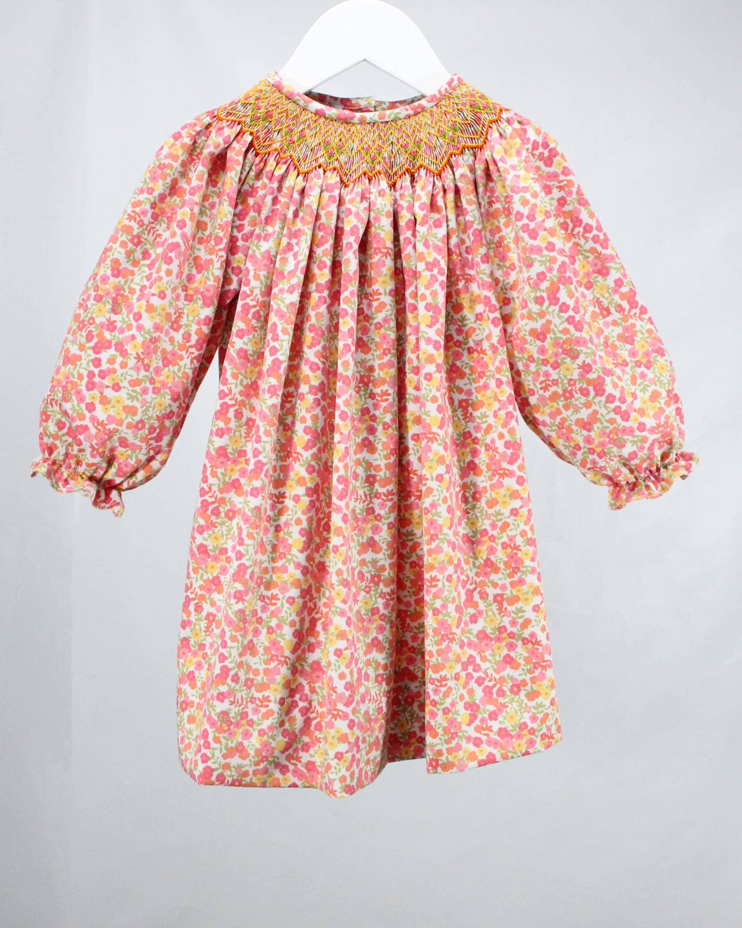 Red and Blues Flowers Ellie Dress