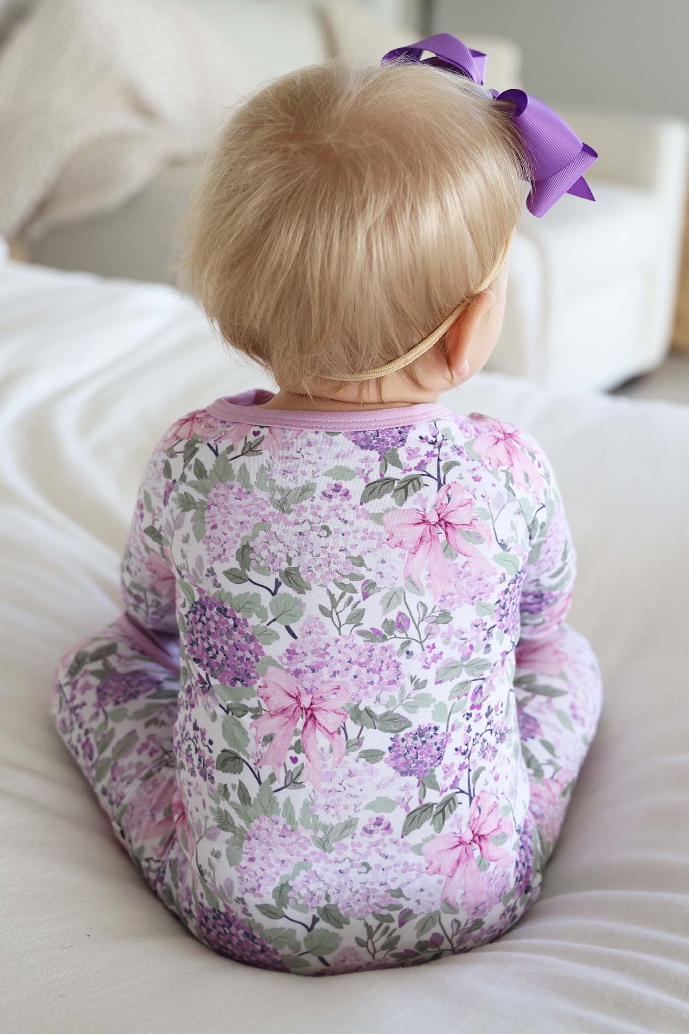 Lavender Lullaby Zip Romper