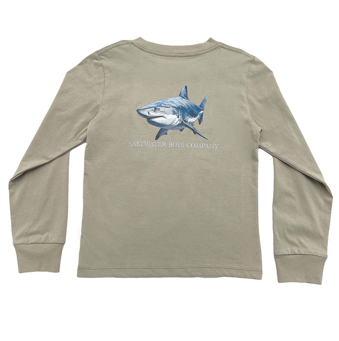 Shark Graphic Tee LS Taupe