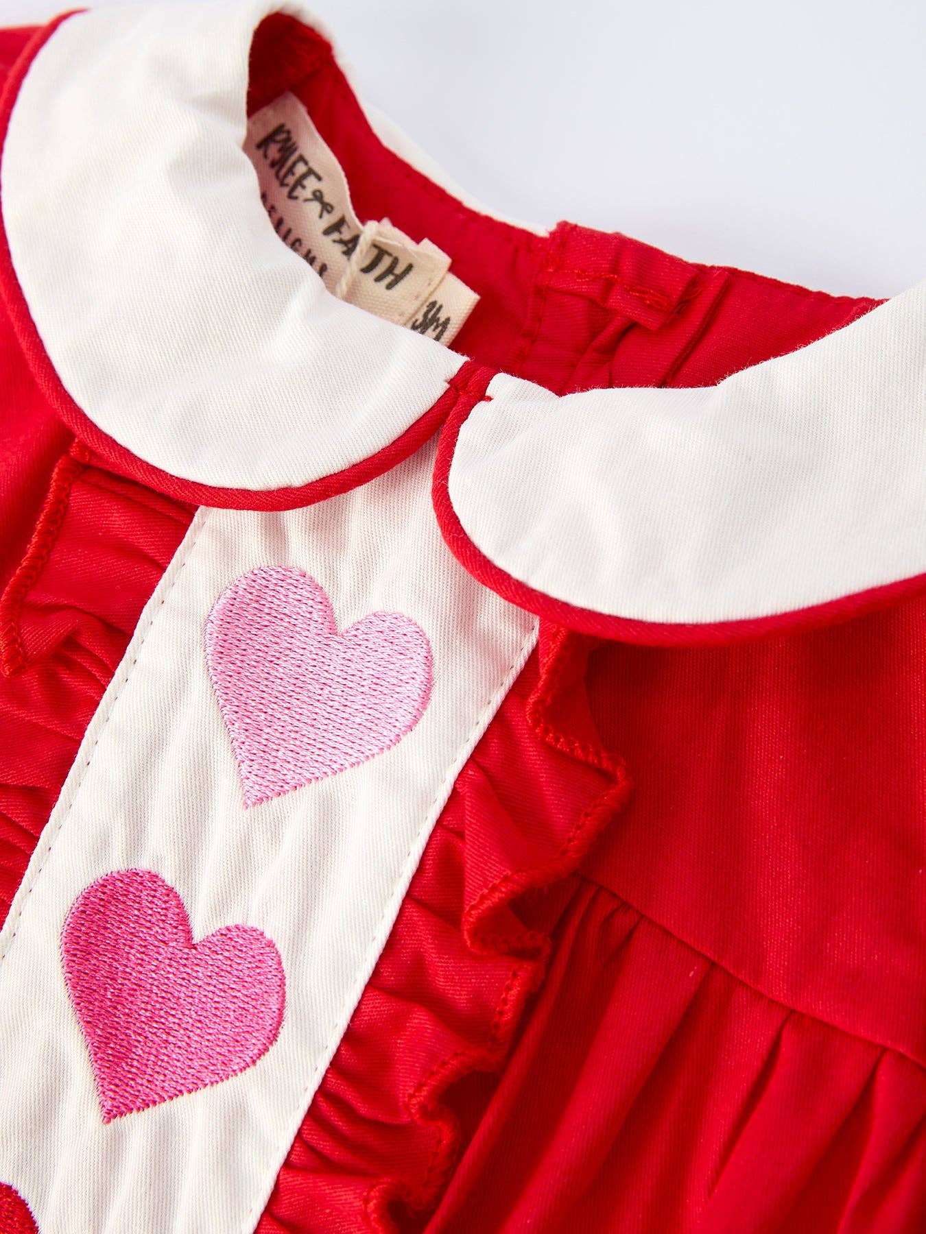 Red Ruffle Heart Romper Valentine