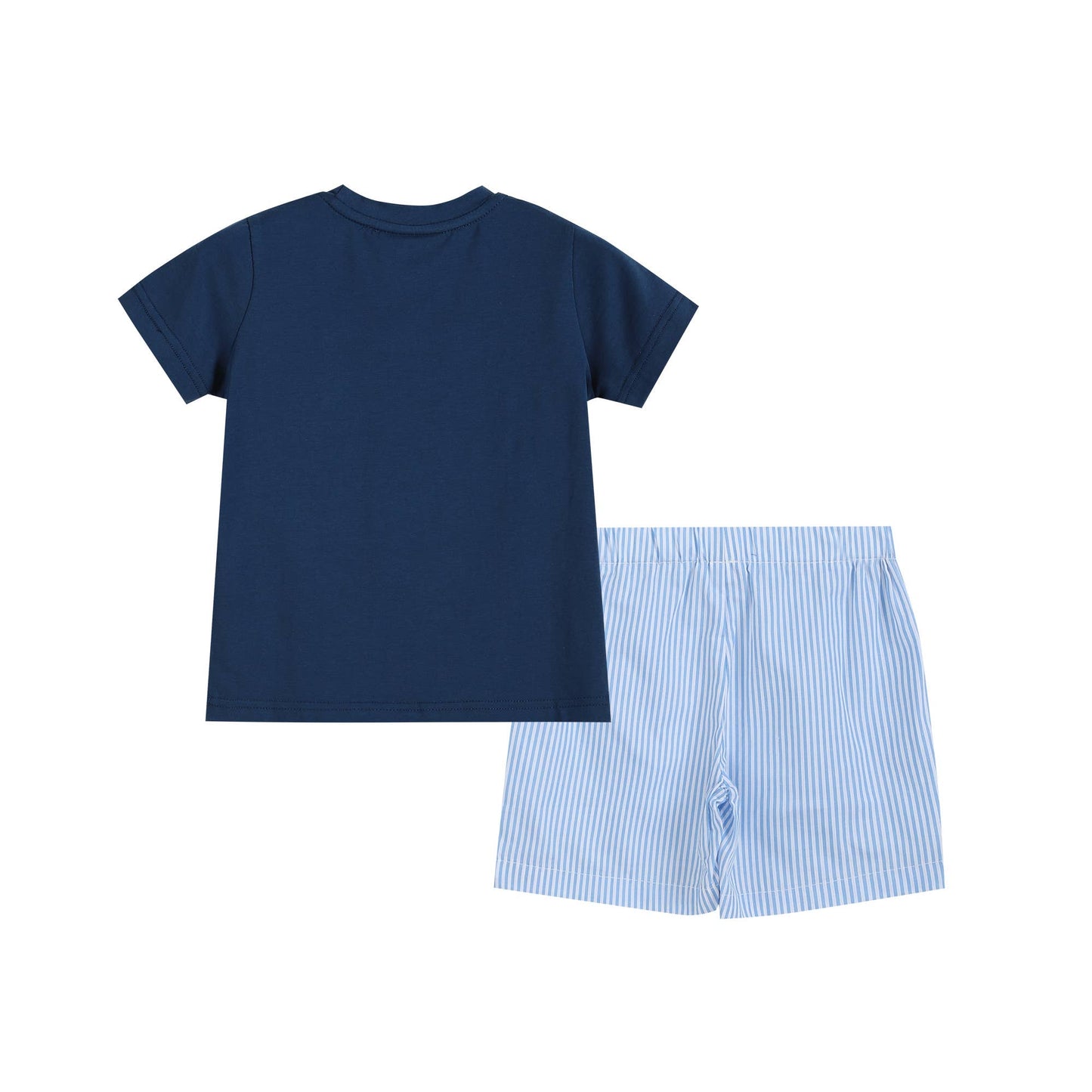 Blue Car Smocked 2 pc. Set