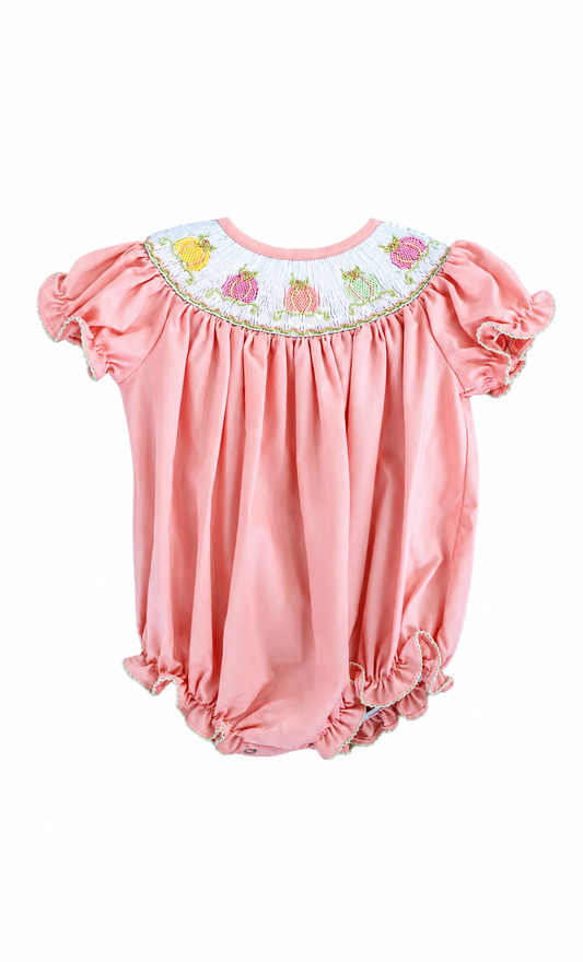 Coral Pumpkin Smock Bubble