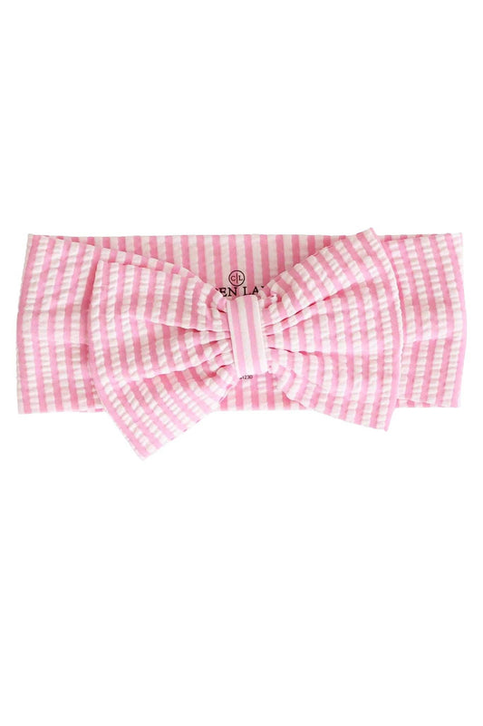 Swim Bow | Seersucker Pink