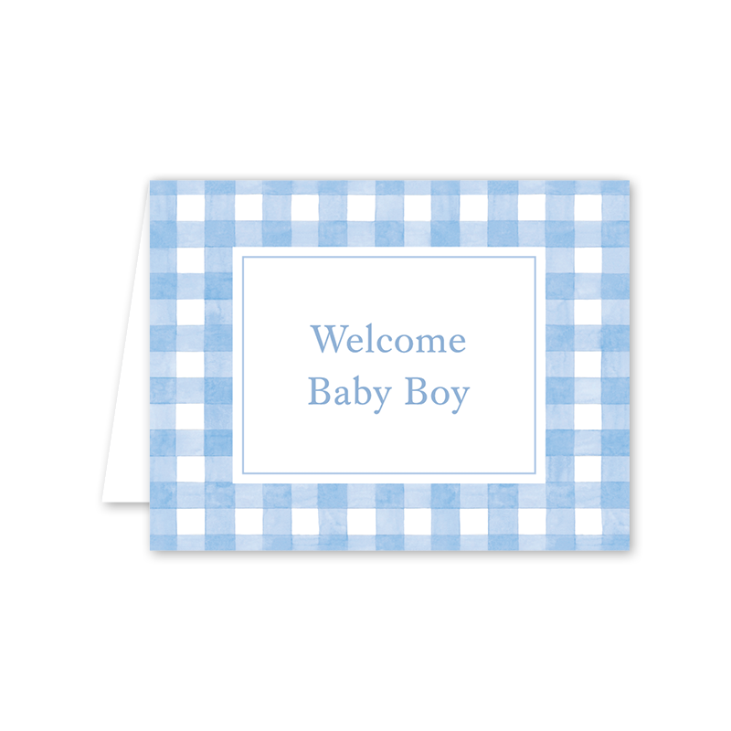Gingham Baby Blue