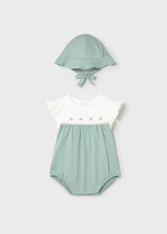 Aqua Rose Bubble w/ Hat