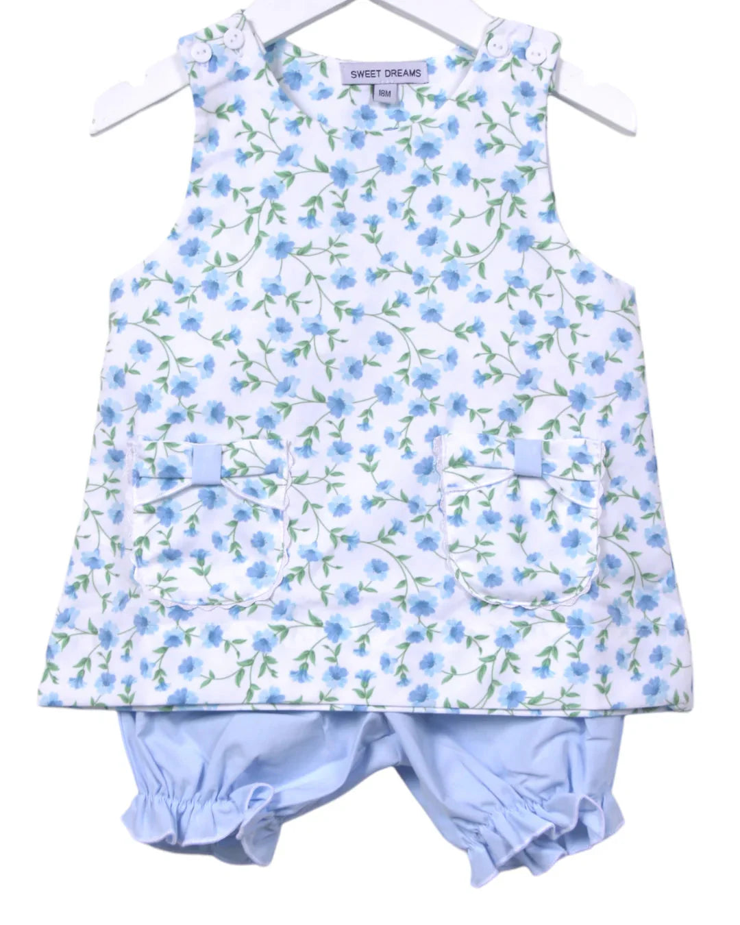 Blue Floral Bloomer Set