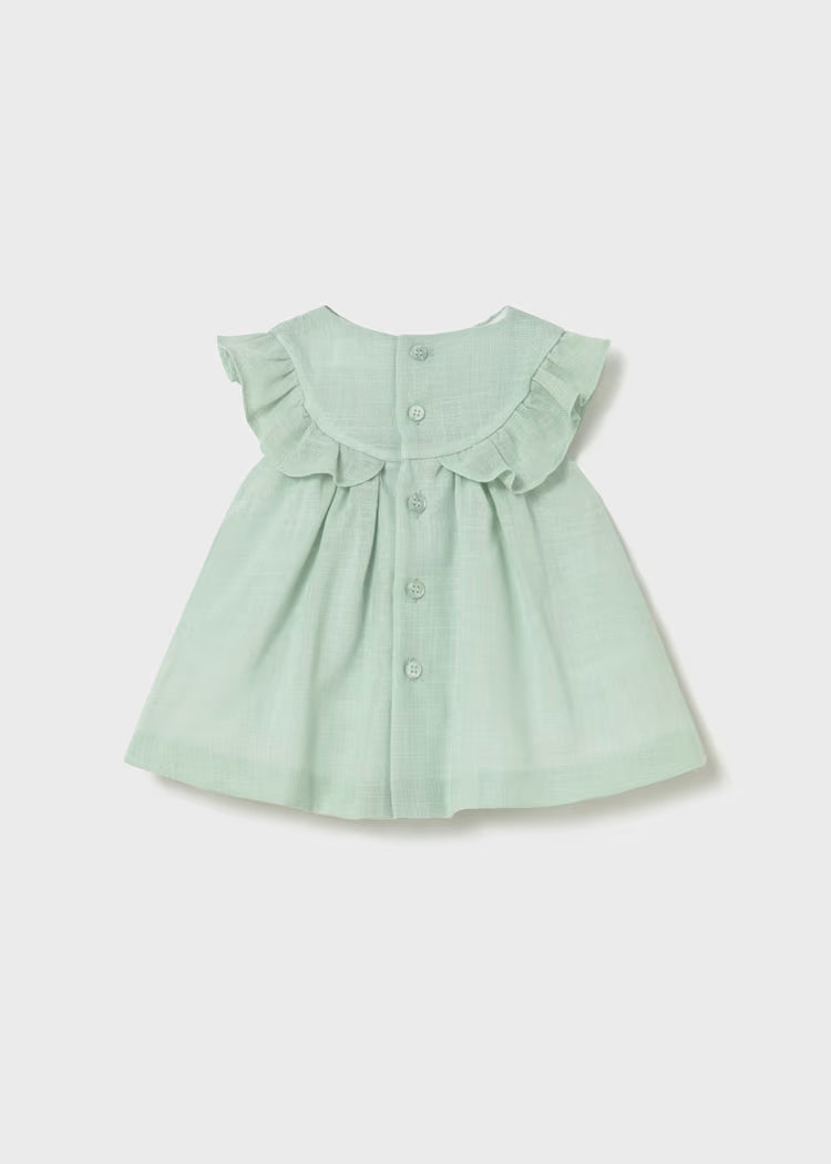 Aqua Dress with Smock