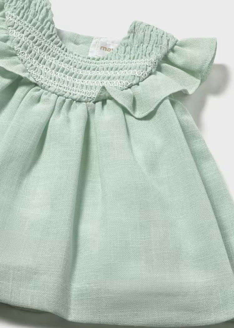 Aqua Dress with Smock