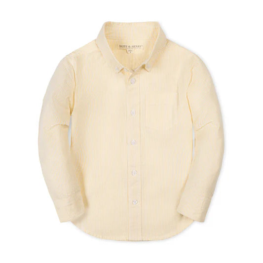 Yellow Seersucker Shirt