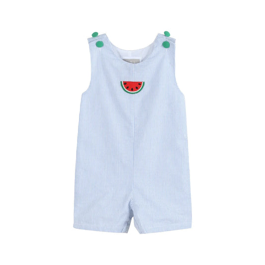 Seersucker Watermelon Shortall