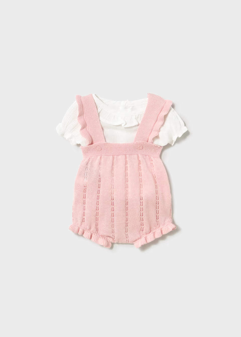 Pink Knit Overall Bubble