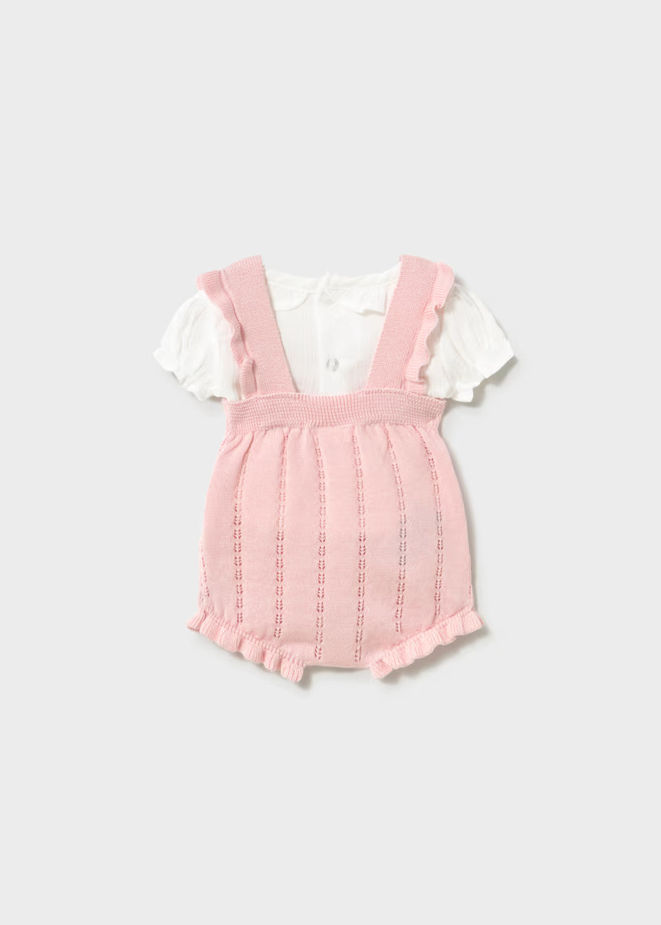 Pink Knit Overall Bubble