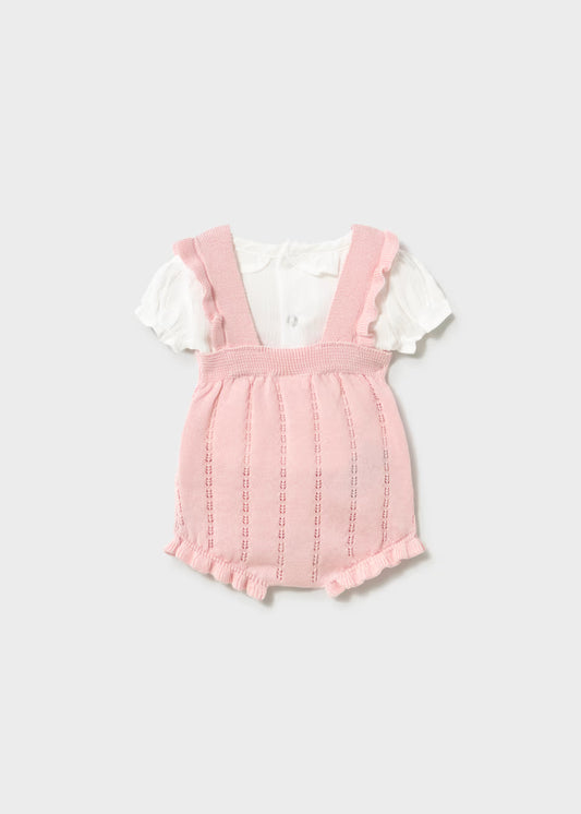 Pink Knit Overall Bubble