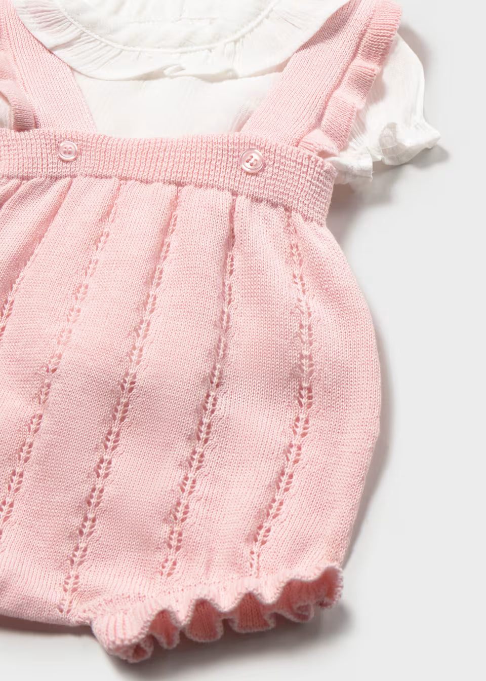 Pink Knit Overall Bubble