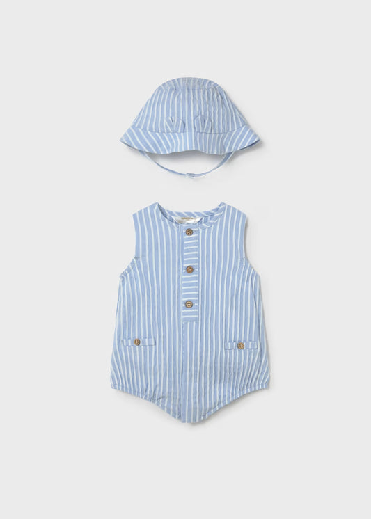 Blue/White Pinstripe Bubble