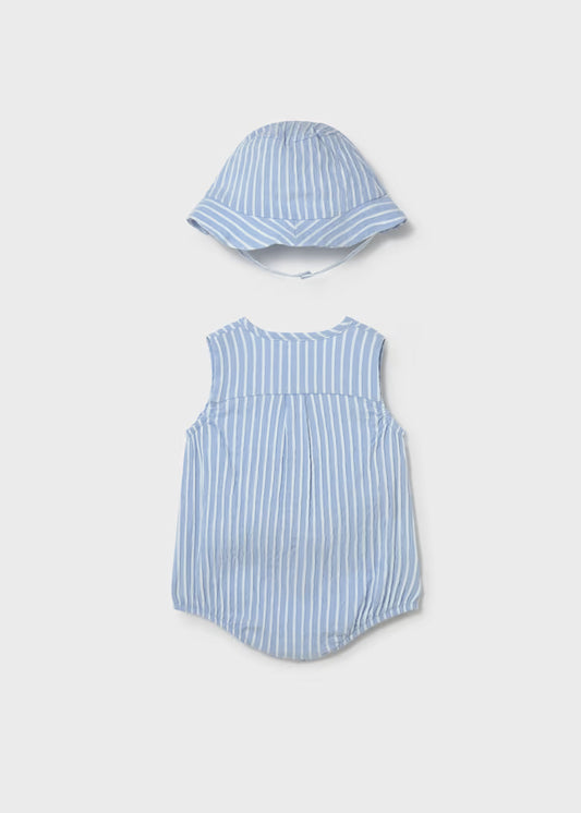 Blue/White Pinstripe Bubble