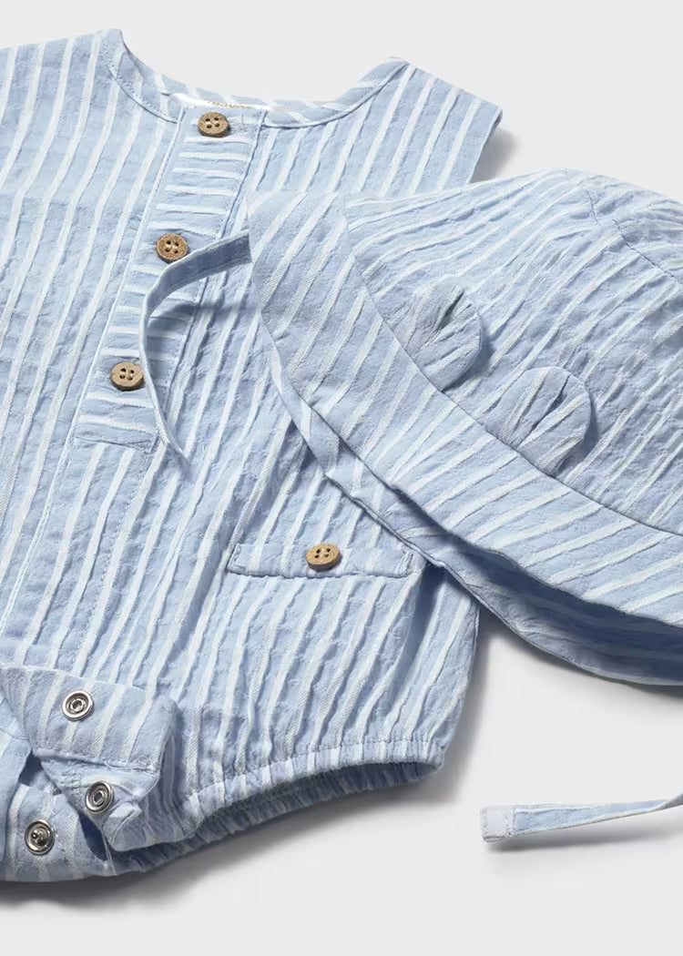 Blue/White Pinstripe Bubble