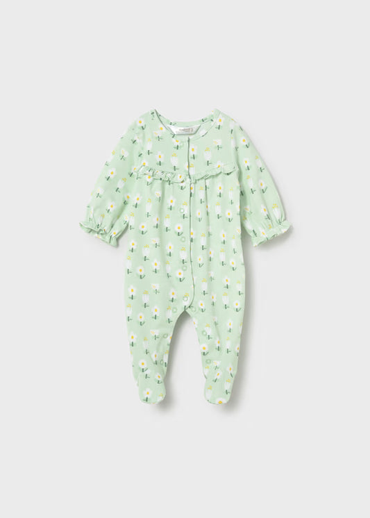 Sage Floral LS Footie