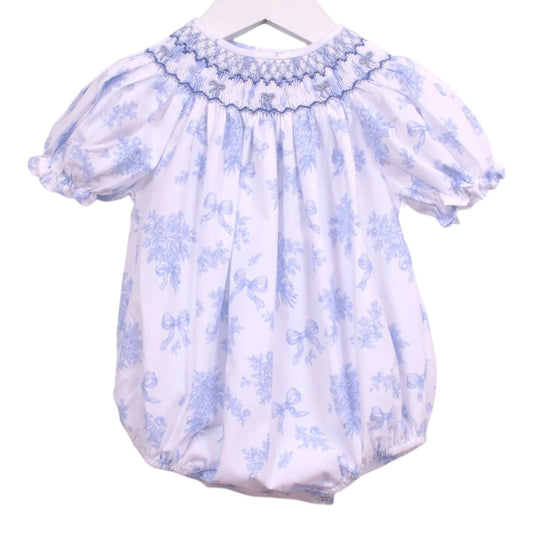 Evelyn Wht/Blue Floral Bubble